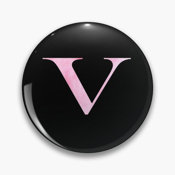 Artikelvorschau, Aquarell Monogramm rosa Buchstabe V entworfen und verkauft von NECHSTORE.