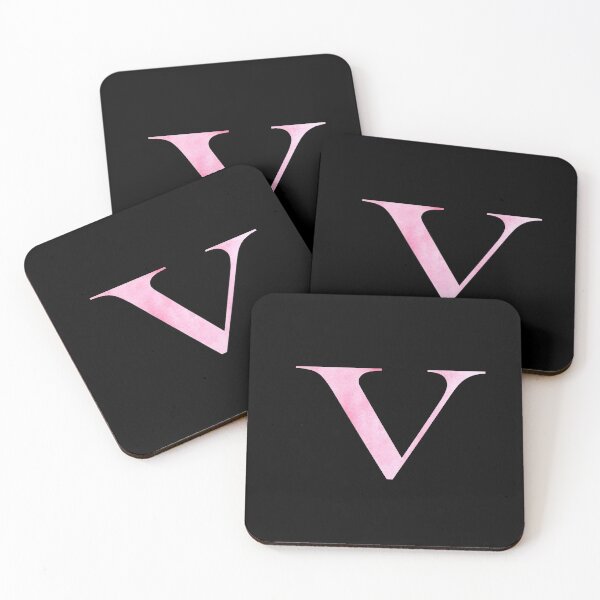 Item preview, Acuarela Monograma Rosa Letra V designed and sold by NECHSTORE.