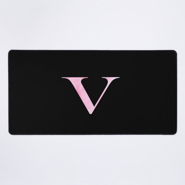 Item preview, Watercolor Monogram Pink Letter V designed and sold by NECHSTORE.