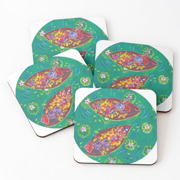Item preview, Floating Flower market in a Lotus Pond -Thailand designed and sold by CrackPotByCPS.