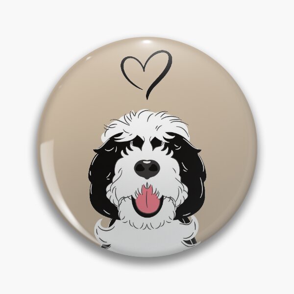 Item preview, LOVE Black and White Sheepadoodle 1 designed and sold by Lulupainting.