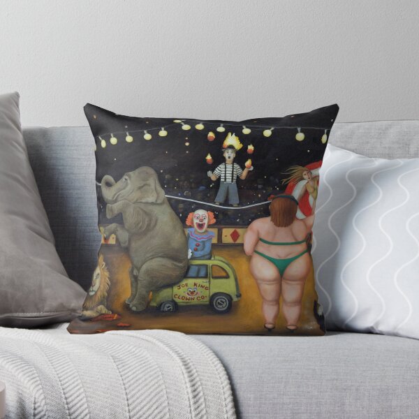 Nightmare Circus Throw Pillow
