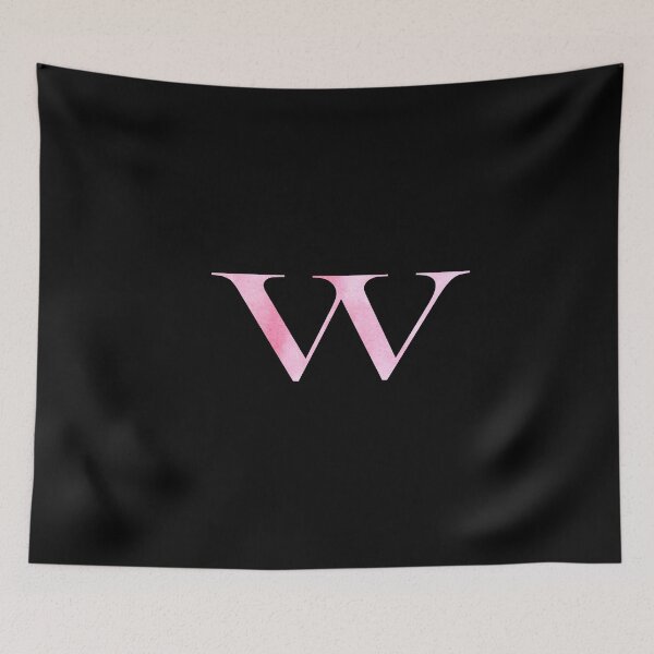 Item preview, Watercolor Monogram Pink Letter W designed and sold by NECHSTORE.