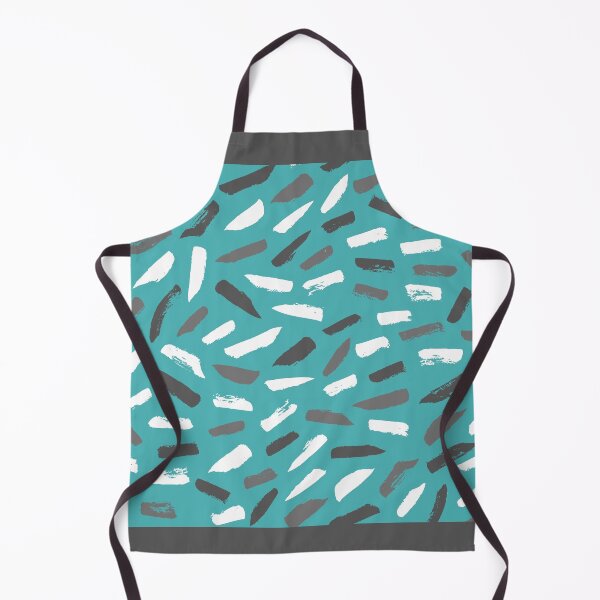 Item preview, Abstract design brush strokes in turquoise and gray designed and sold by romanideco.