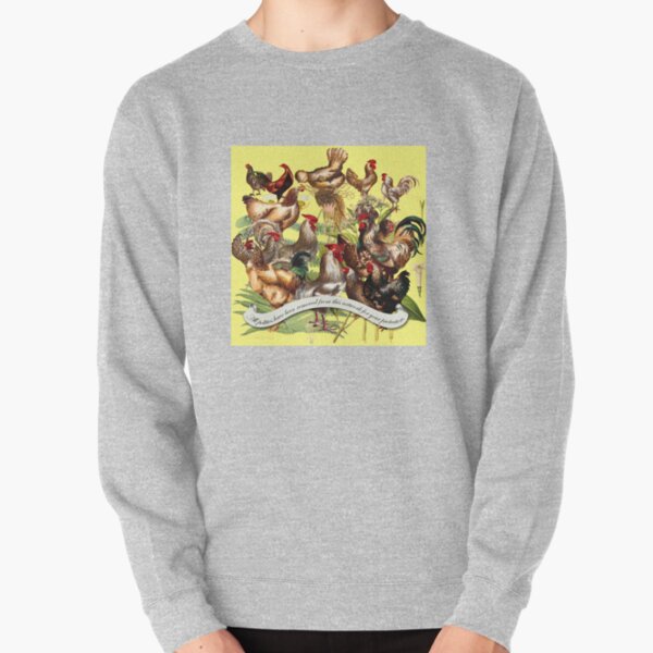 Gazing at Victorian Chickens 2 Pullover Sweatshirt