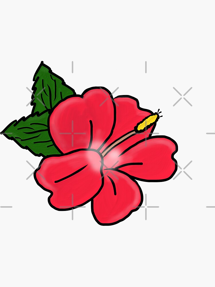 "Hibiscus " Sticker for Sale by Jrios1289 Redbubble