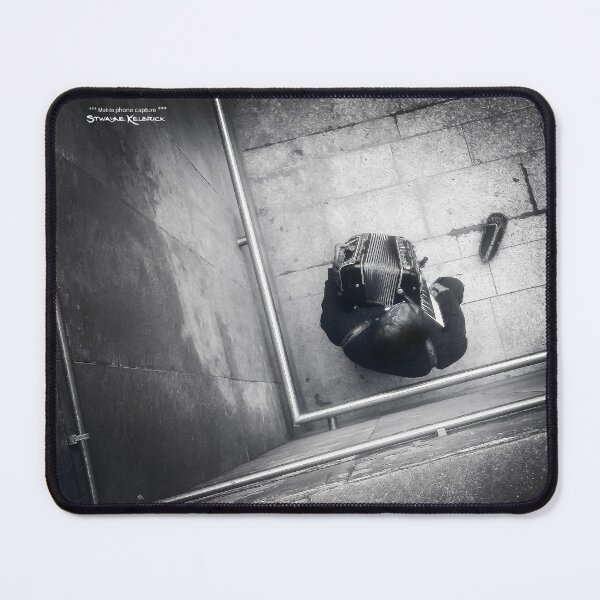 Misery of a vagabond musician (Mobile phone capture) Mouse Pad