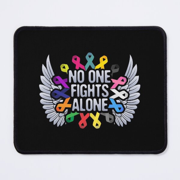 Item preview, Multi Color Ribbon Cancer Awareness, No One Fights Alone, Fighting Survivor designed and sold by Merchking1.