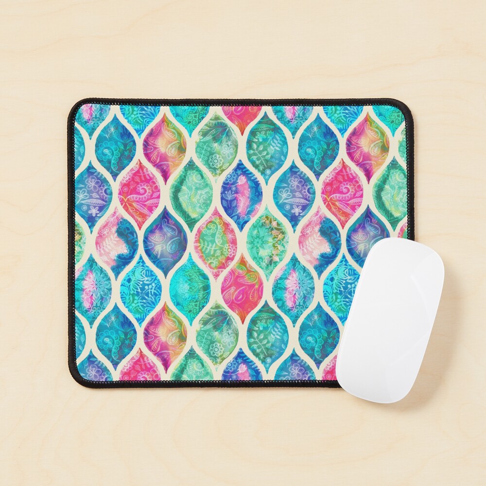 Watercolor Ogee Patchwork Pattern