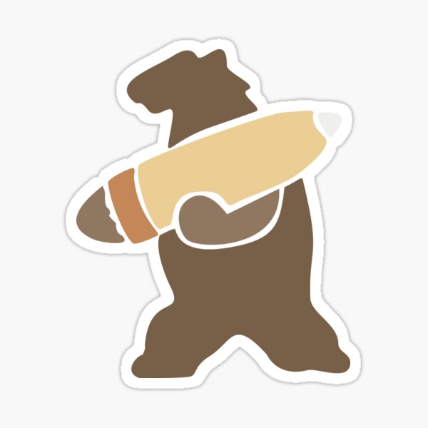 Wojtek the bear (Polish Soldier Bear) - Natural Brown Sticker