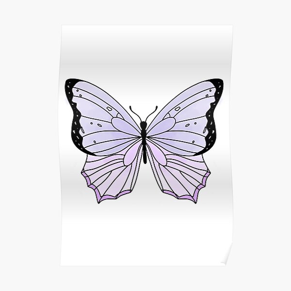 Cute purple butterfly Poster