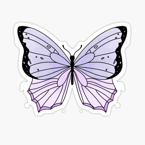 Purple Butterfly Sticker 