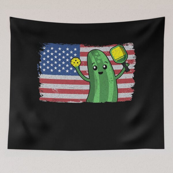 Item preview, Pickleball US American Flag Pickle Paddle Funny Pickleball designed and sold by Stronzi.