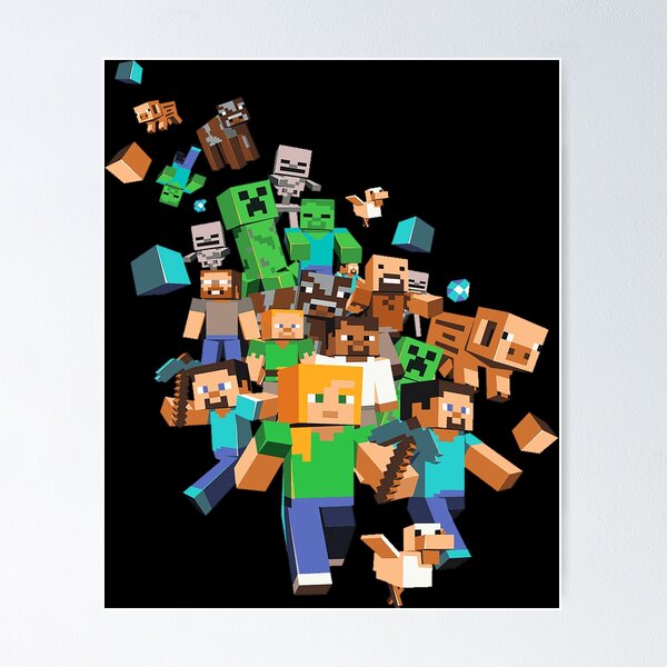 Minecraft Enderman and Creeper Poster for Sale by ddkart