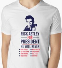 Rick Astley For President Men's V-Neck T-Shirt