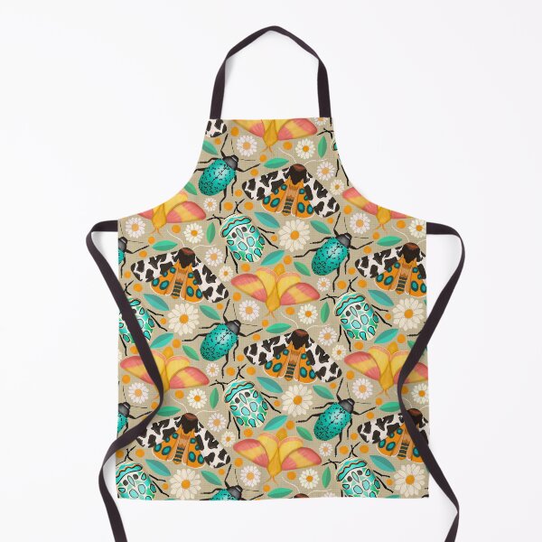 Item preview, Delightful Bugs And Doodled Daisies on Beige designed and sold by Tangerine-Tane.