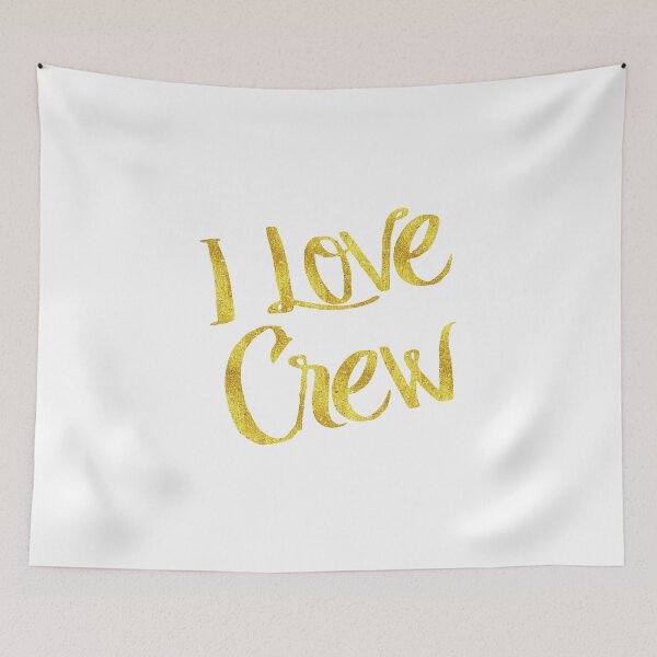 Item preview, I Love Crew Gold Faux Foil Metallic Motivational Quote  designed and sold by SilverSpiral.