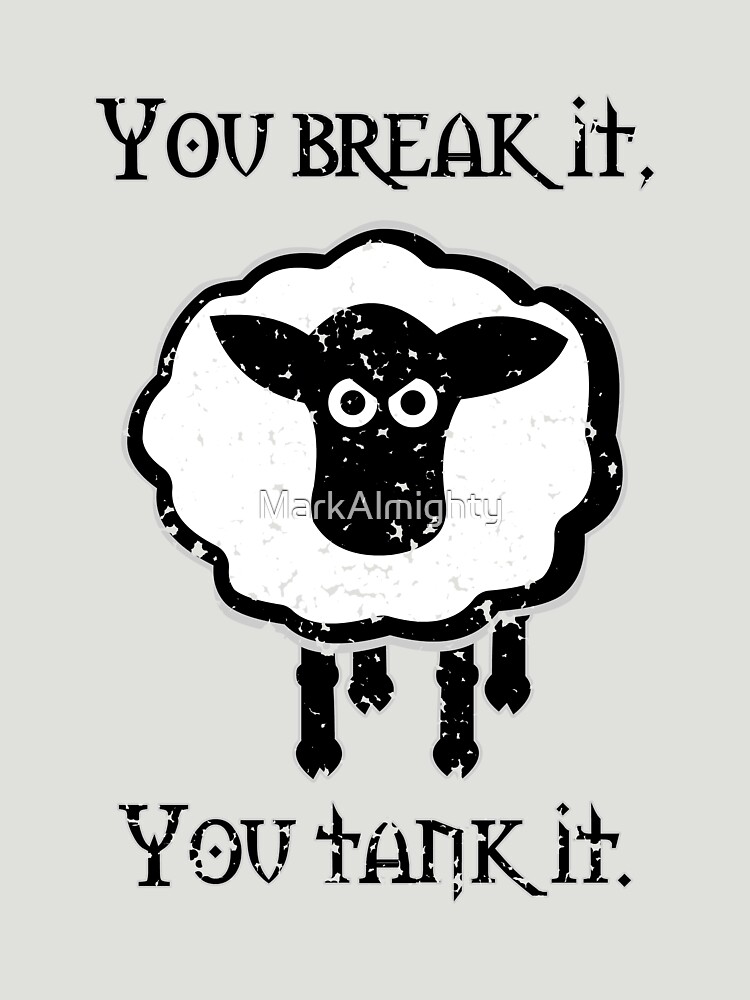 You Tank It - sheep (distressed) by MarkAlmighty