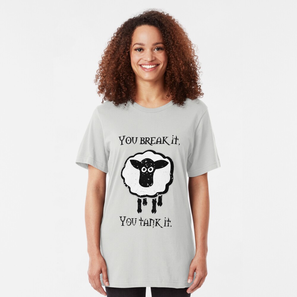 You Tank It - sheep (distressed) Slim Fit T-Shirt