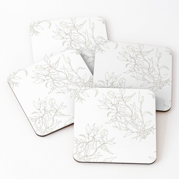 Item preview, Leafy bushes on white designed and sold by SileneDidIt.