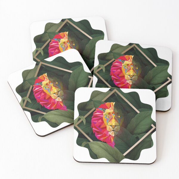 Item preview, Jungle multicoloured art lion designed and sold by SKMAXX.