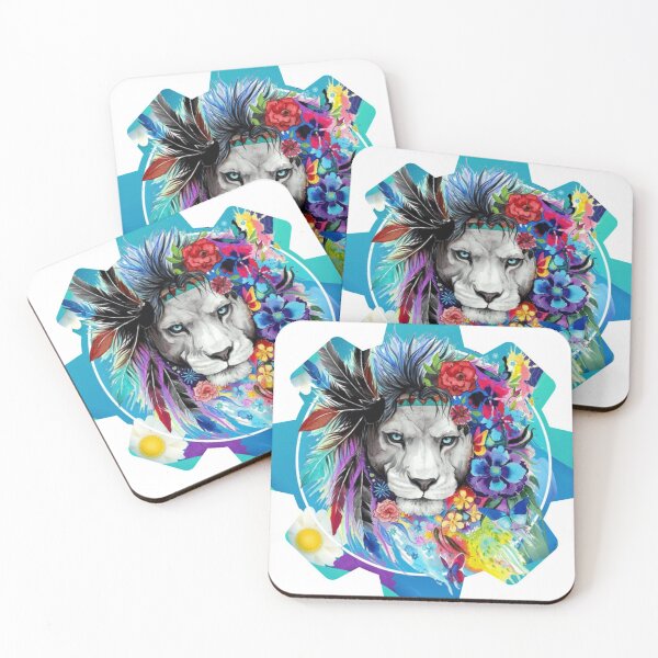 Item preview, Jungle multicoloured art lion designed and sold by SKMAXX.
