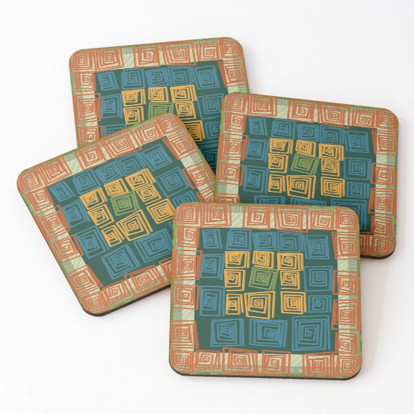 Item preview, Retro Square Lines Pattern Illustration  designed and sold by MercuryV.