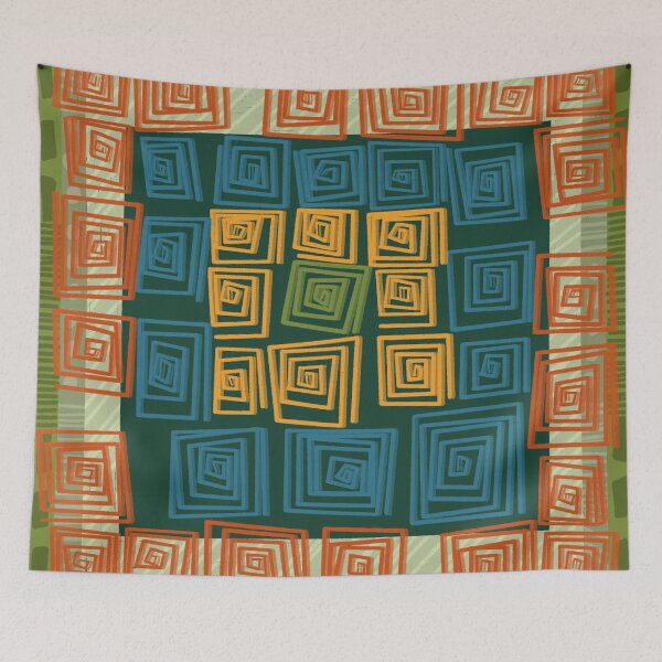 Item preview, Retro Square Lines Pattern Illustration  designed and sold by MercuryV.