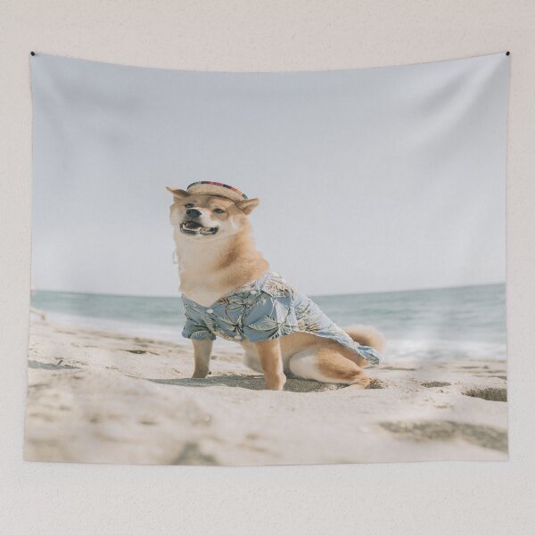 Item preview, Akita Dog Beach Vacation  designed and sold by TheWildFlix.