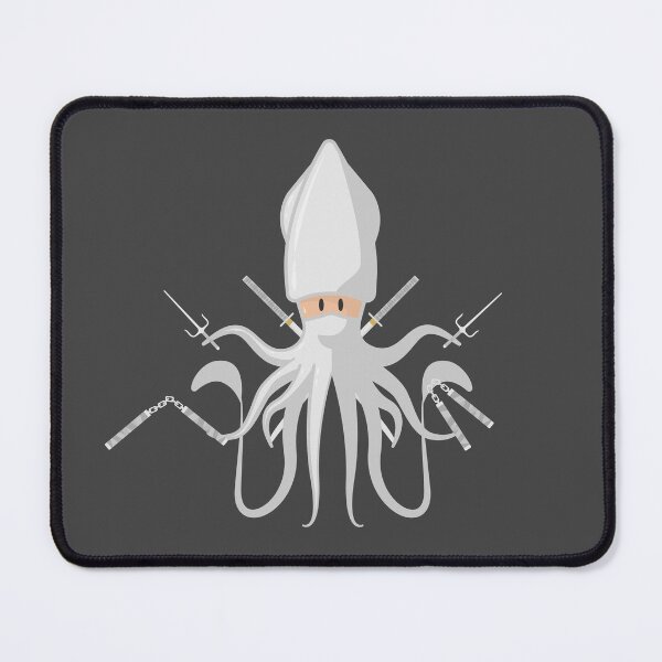Item preview, Armed White Ninja Squid (black) designed and sold by animinimal.