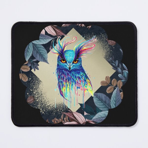 Item preview, Jungle multicoloured art owl designed and sold by SKMAXX.