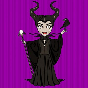 Maleficent Black Purple Happy Halloween Disney Cartoon Baseball