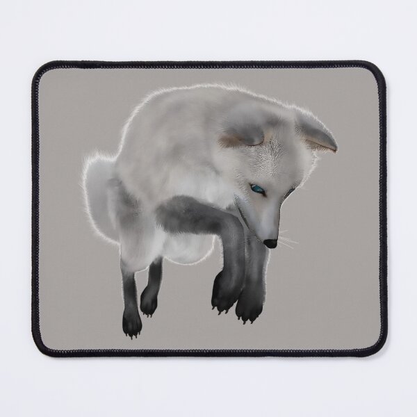 Item preview, The Grey Arctic Fox Bounces Ridiculously designed and sold by Phantasmal-2-do.
