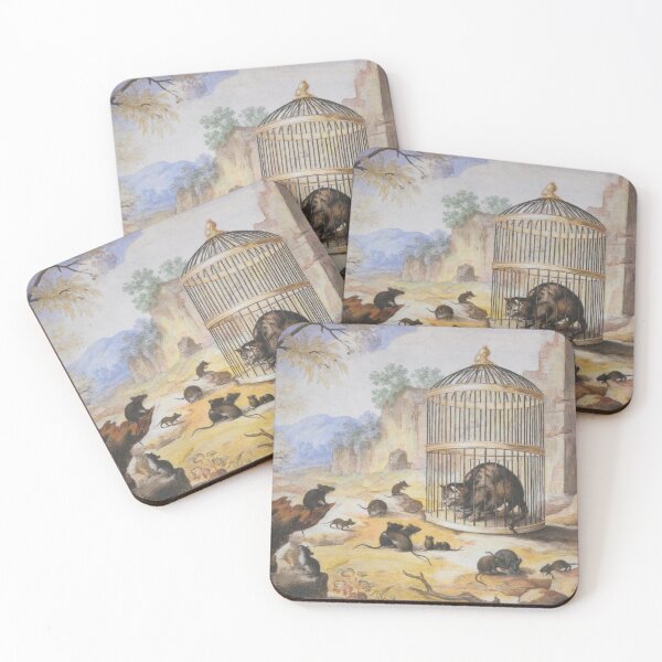 Item preview,  A Cat in a Cage by Gottfried Mind, Austrian, 1800 designed and sold by Shapes-Mania.