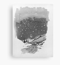 night scene snow Canvas Print