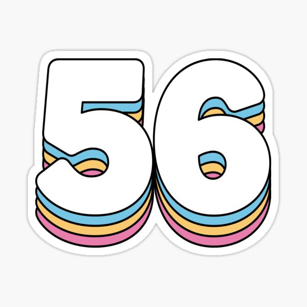 Number 56 Stickers for Sale | Redbubble