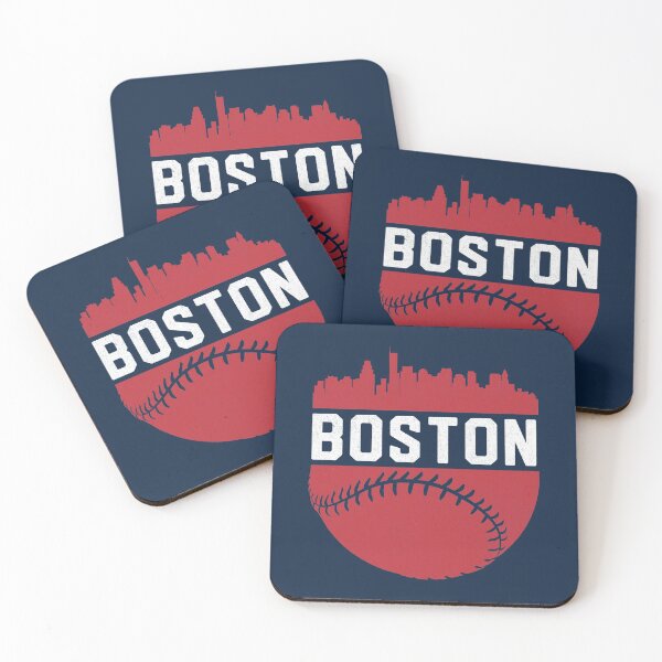 Aperçu de l'œuvre Vintage Downtown Boston Mass Skyline Baseball créée et vendue par toutwearapparel.