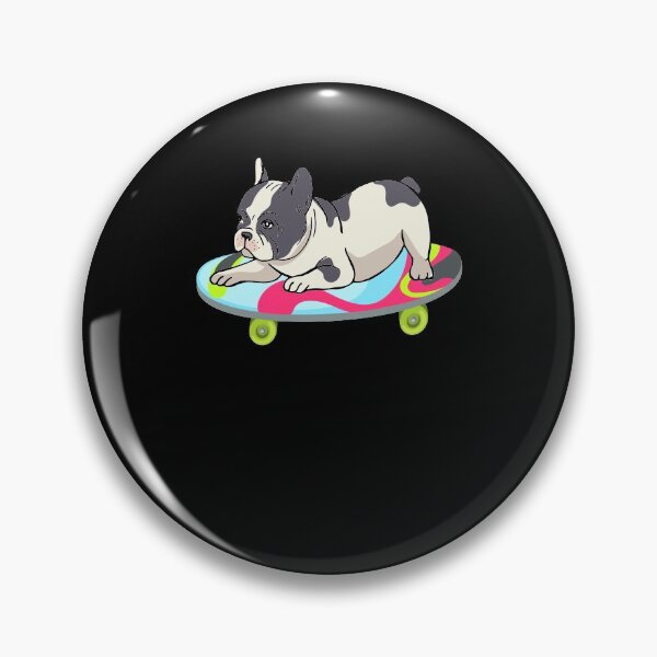 Aperçu de l'œuvre Funny Skateboarding French Bulldog Frenchie créée et vendue par TeddyTees21.