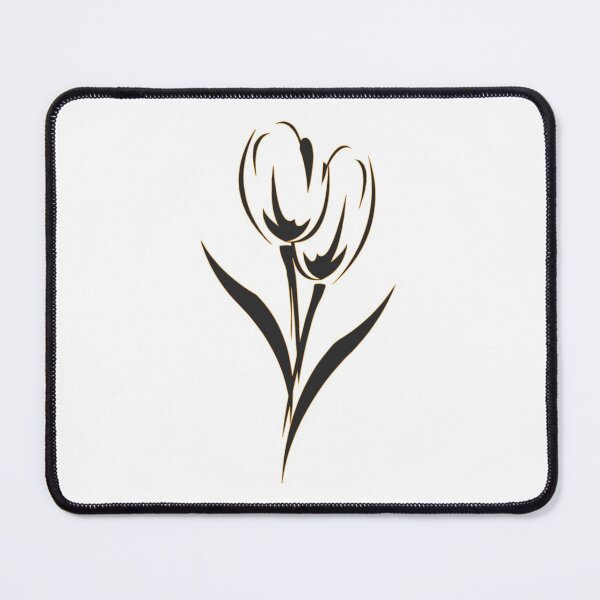 Item preview, Colored Tulips - Orange, Black, White designed and sold by mitevisuals.