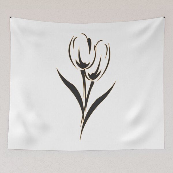 Item preview, Colored Tulips - Orange, Black, White designed and sold by mitevisuals.