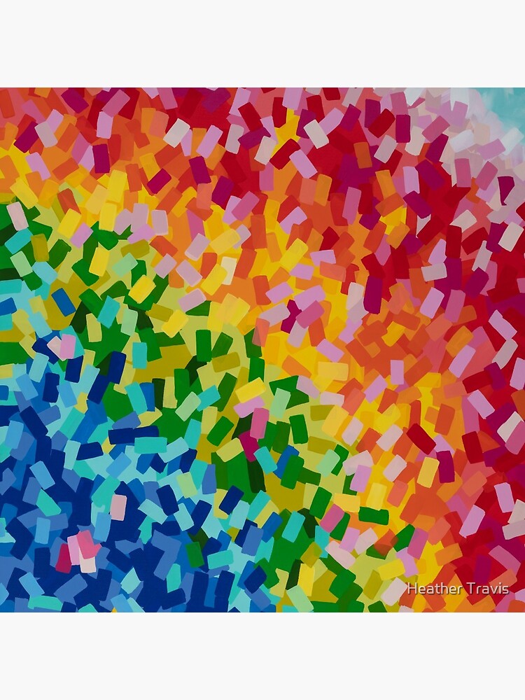 Rainbow Confetti Print Heather Duffel