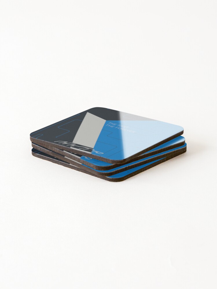 Thumbnail 4 of 5, Coasters (Set of 4), Sector Chev Blue Gray RacingDesign designed and sold by SquareFritz.
