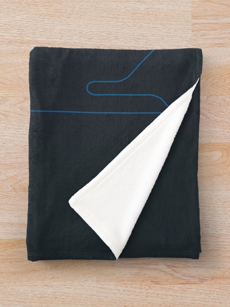 Thumbnail 3 of 6, Throw Blanket, Sector Chev Blue Gray RacingDesign designed and sold by SquareFritz.