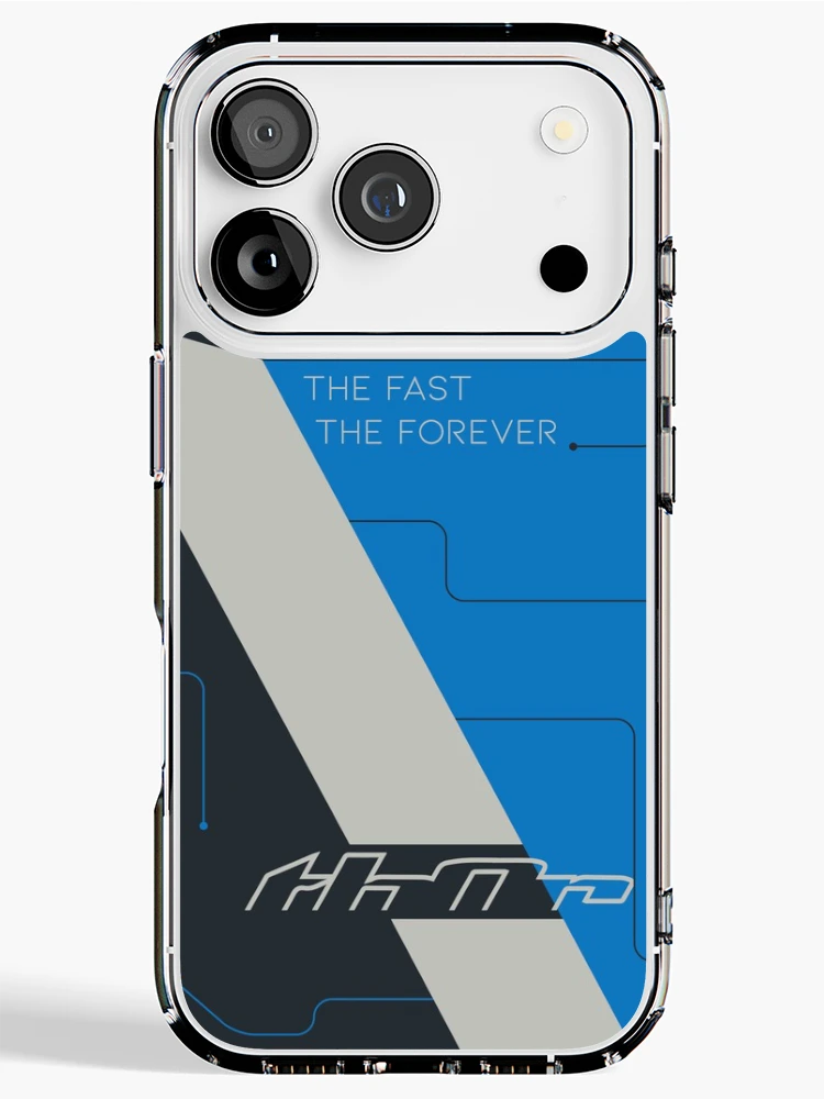 Thumbnail 1 of 5, iPhone Case, Sector Chev Blue Gray RacingDesign designed and sold by SquareFritz.