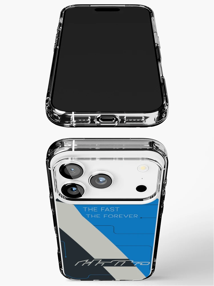 Thumbnail 3 of 5, iPhone Case, Sector Chev Blue Gray RacingDesign designed and sold by SquareFritz.