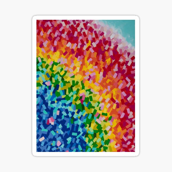 Rainbow Connection Collection Right Rainbow Confetti by Heather Lynne Travis Sticker