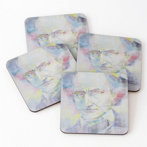 Item preview, CHARLES BAUDELAIRE watercolor and acrylic portrait designed and sold by lautir.