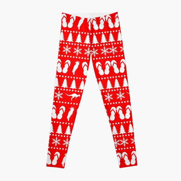 Australian Ugly Christmas Jumper Pattern Leggings
