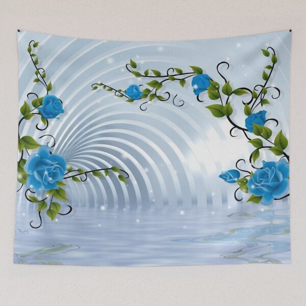 Item preview, Rose rattan, sofa background wall renderings, Jane Europe, 3d dream, blue rose vine, sofa, home of material, designed and sold by zenger2021.