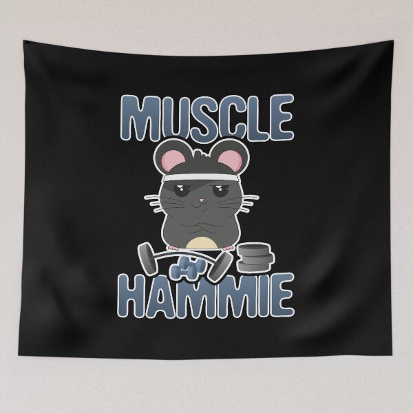 Item preview, Funny Cute Hamster Nom Nom Muscle Hammie Fitness Workout Gym designed and sold by Merchking1.